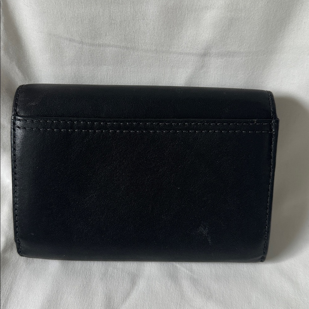 Coach Black Leather Fold Wallet - Picture 2 of 11
